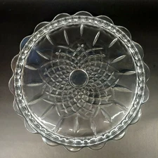 Royal Crystal Rock "Opera" Cake Plate 24% Lead Crystal Made In Italy s-1I