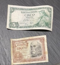 Spanish 1950s Bank Notes X 2