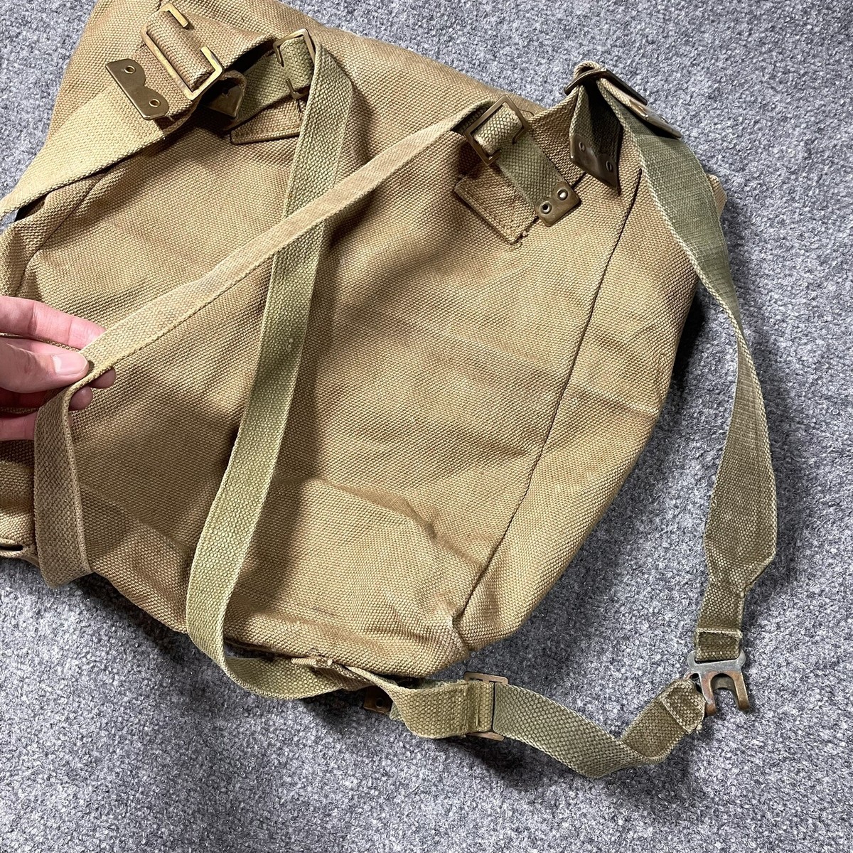 WWII Army Canvas Rucksack Backpack Field Military British Pack Bag 