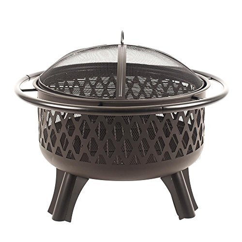 Hampton Bay OFW992RA Piedmont 30 in. Steel Fire Pit in Black with