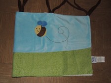 NOJO CRITTER BABIES WINDOW VALANCE BUMBLE BEE BLUE GREEN BROWN SOFT FUZZY