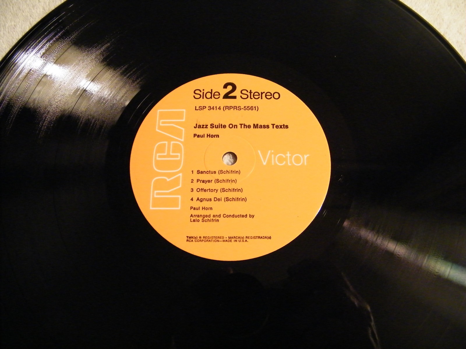 PAUL HORN Jazz Suite on The Mass Texts LP Vinyl RCA Shrink 1965