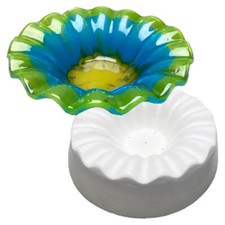 O.D.6"x 6 D.2"Fluted Slump Mold Glass Fusing