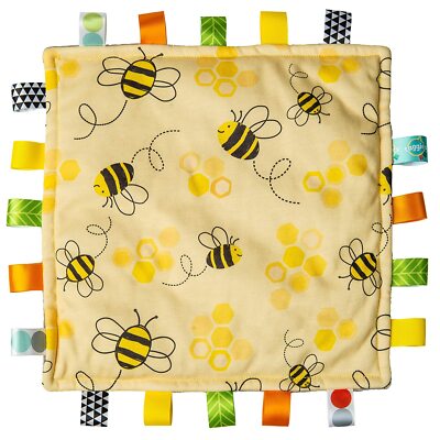 Mary Meyer Taggies Original Blanket with Sensory Tags, 12 X 12'', Bumble Bees