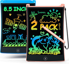 2 Pack LCD Writing Tablet with Stylus, 8.5 Inch Colorful Doodle Board Drawing Pa