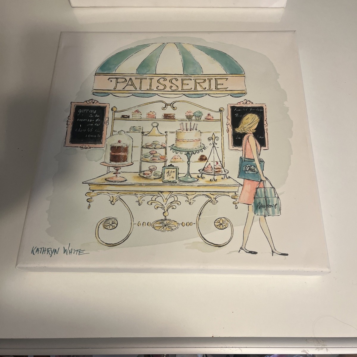 Kathryn White Embellished Hand Painted Print Set: BOUTIQUE, FLEURS