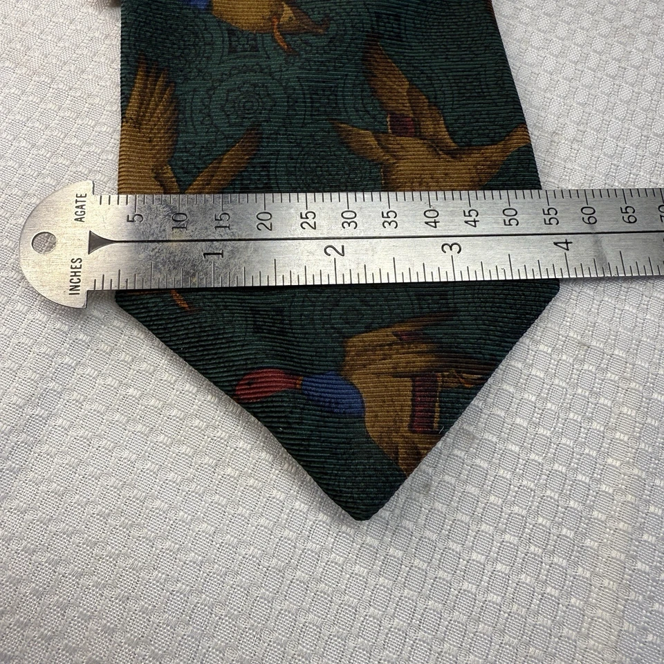 Corbata de brocado de seda faisanes dorados de colección Robert Talbott Best Of Class Foto 4 de 4