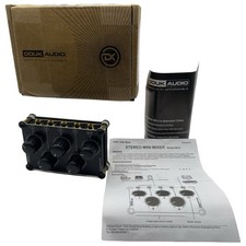 Mini Ultra-compact Low Noise 4 Channels 3.5mm Stereo Audio Line Mixer Passive 