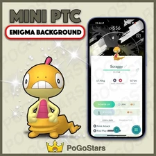 Pokémon PTC GO - Shiny Scraggy - 80K✨Unova Enigma Special Background✨