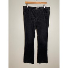 LOFT Corduroy Pants Women 10 Black Modern Bootcut Stretch Mid Rise 30/10