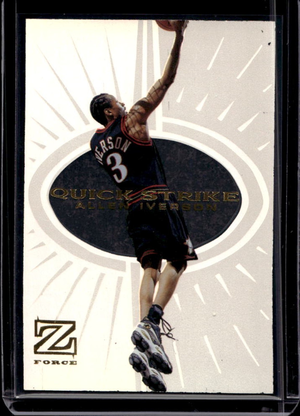 1997-98 Skybox Z-Force Allen Iverson Quick Strike #4 QS 76ers