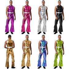 Herren Overall High Waist Disco-Kostüm Verkl...
