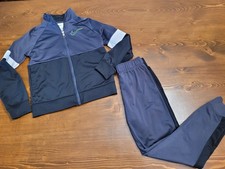 Boys Size 7 Nike Tracksuit 2-Piece Set Pants Zip Up Jacket Gray Neon Green