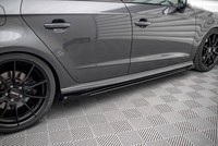Seitenschweller Ansatz (Paar) + Flaps Passend FüR Audi S3 / A3 S-Line Sportback