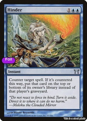 MTG Foil Hinder Card #65 Champions of Kamigawa LP Magic