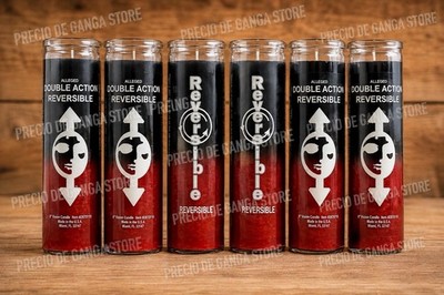 SPELL REVERSABLE PACK OF 6 CANDLE 7 DAY Red AND Black VELA REVERSIBLE  SANTERIA