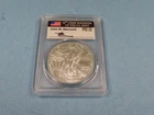 2017 W PCGS SP70 BURNISHED AMERICAN SILVER EAGLE COIN FIRST STRIKE JOHN MERCANTI