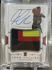 JOHN COLLINS 2017-18 NATIONAL TREASURES #119 ROOKIE PATCH AUTO Black Box 1/1 RPA