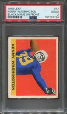 1948 Kenny Washington Rookie Card Leaf #17 Los Angeles Rams PSA 2 GOOD