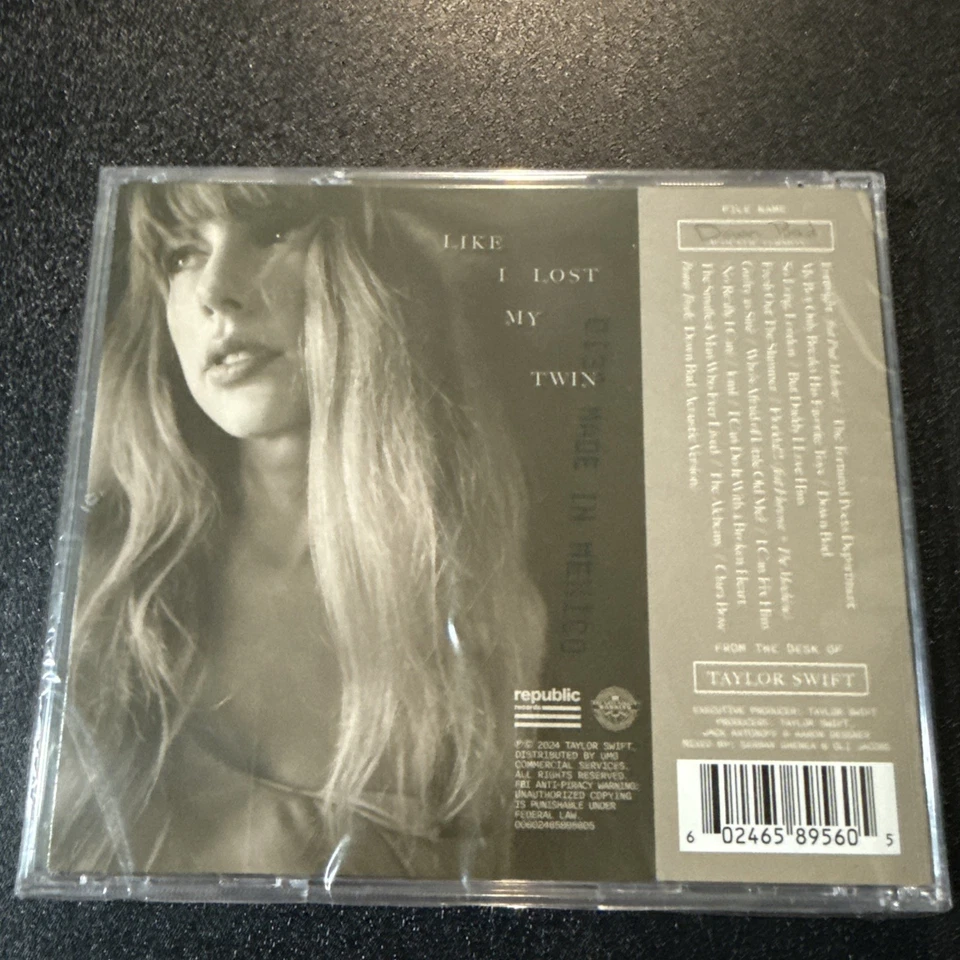 Taylor Swift-Tortured Poets Department CD+Bonus Down Bad (Acoustic Version)-NIP Foto 2 de 4