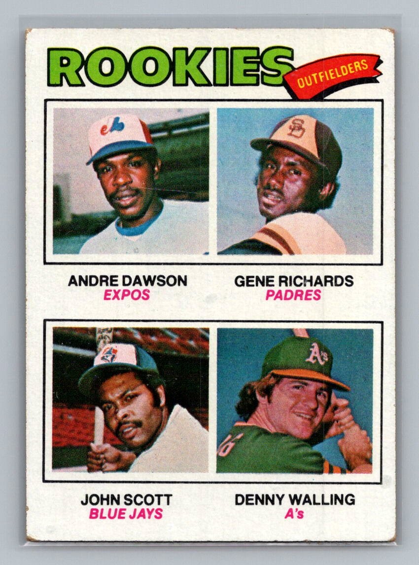1977 Topps #473 1977 Rookie Outfielders Andre Dawson