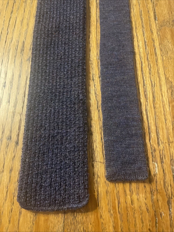 Calcetín tejido gallo gallo vintage usado en excelente estado corbata cuadrada lana ajustada y mohair EE. UU. Foto 4 de 4