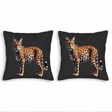 Vibrant Print Throw Pillow Covers - Set of 2 18x18in Cushion Cases for Couch Bed