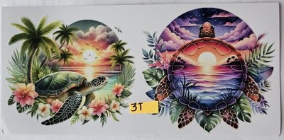 Turtle Paradise UV DTF CUP TRANSFER WRAP