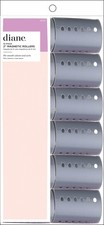 2-Inch Magnetic Hair Rollers, Grey, 12 Count