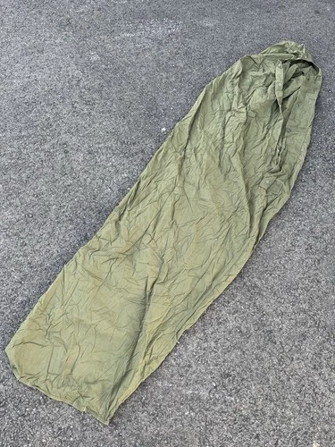 1944 WW2 US Army Bivy Sleeping Bag Cover Military Case Cotton Green OD