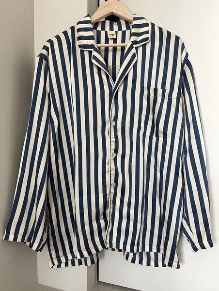 Women Calida Shirt Navy Silk L
