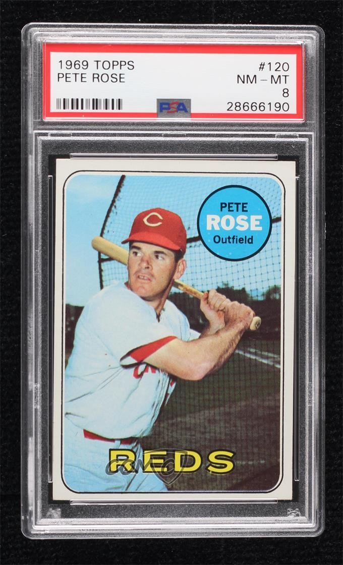 1969 Topps Pete Rose #120 PSA 8