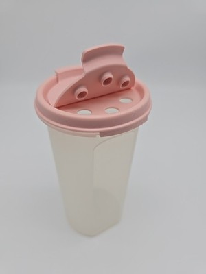 Tupperware Modular Mates Stor N Shake Round 3 Pink Seal Double Sided Seal 22 oz