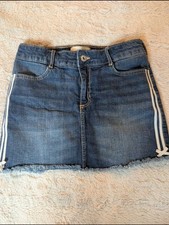 abercrombie kids blue denim skirt side stripe w shorts 13/14