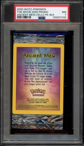 Pokemon Ancient Mew Movie 2000 Sealed Cello Pk. BLK PSA 7