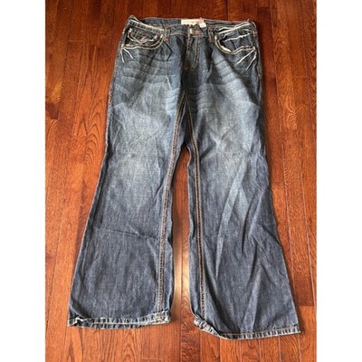 Laguna Beach Jean Co Men 40 Dark Wash Wide Leg Skull Button Jeans MD2024P USA