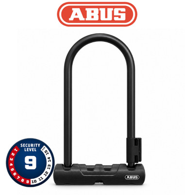 ABUS Bügelschloss 8603 U-Lock 230mm Fahrrad Schloss 12mm Stahl Security Level 9