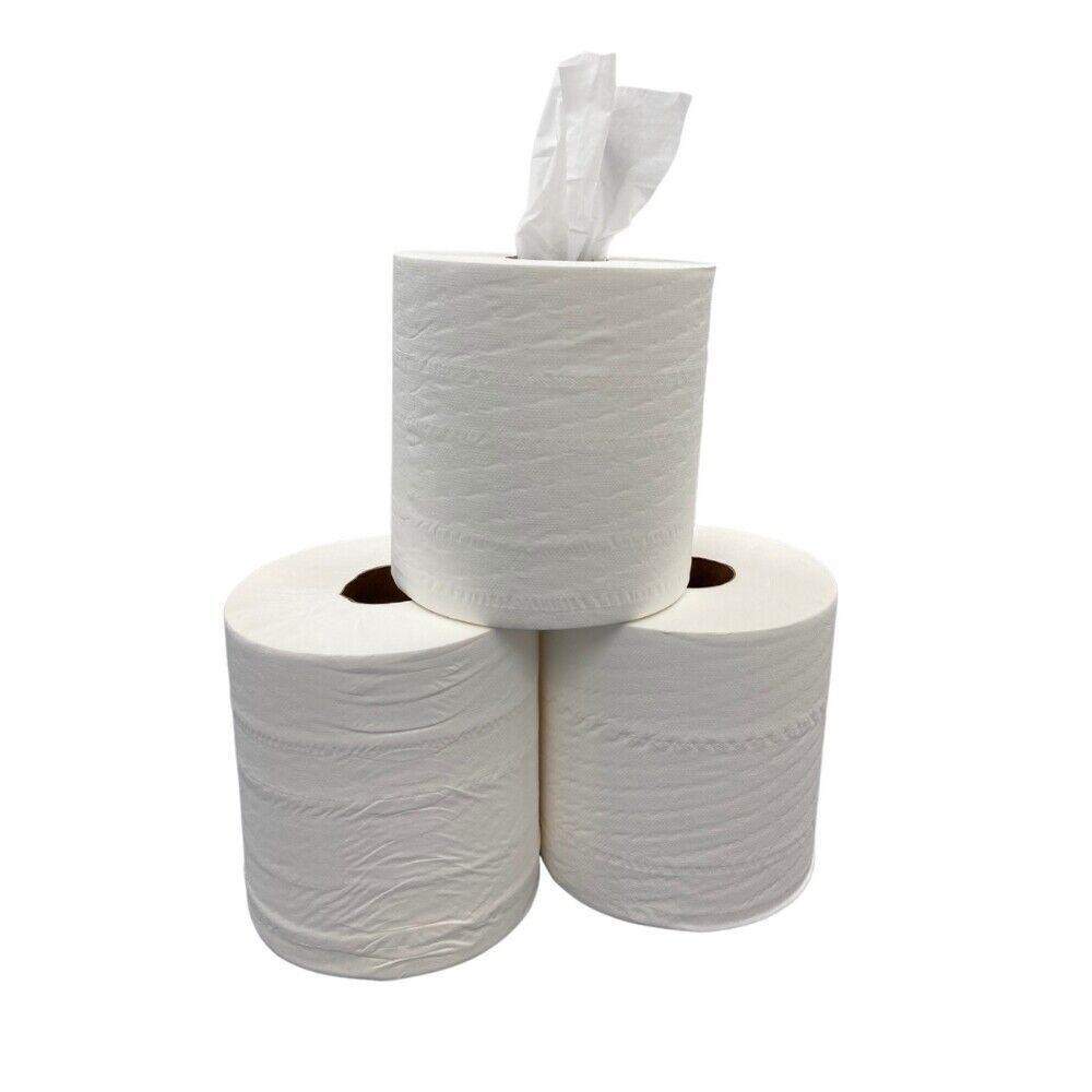 White Center-Pull Towels - 600 Sheets/2 Ply Premium White Paper - 12 Rolls