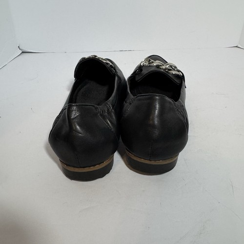 Zapatos planos para mujer Sophia Taylor de cuero negro talla 7M - Imagen 4 de 7
