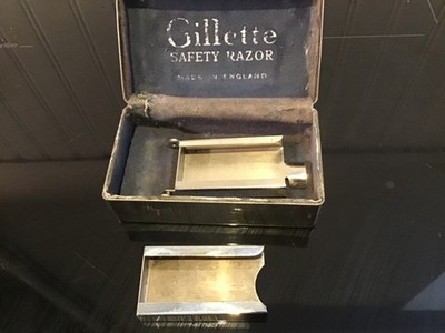 Vintage Gillette ''Aristocrat No 15'' Rasierhobel Stahletui.
