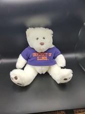 Univ Of Illinois Teddy Bear 7 1/2" Sitting 10" Total Not Been Played WithClean