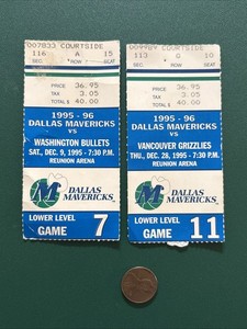 DICK MOTTA 900th NBA WIN 3rd ALLTIME 1995 MAVERICKS ticket stub lot JASON KIDD