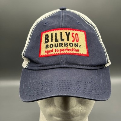 SPORTSMAN Trucker Hat Billy 50 Bourbon Whiskey Distillery Adjustable Navy Blue