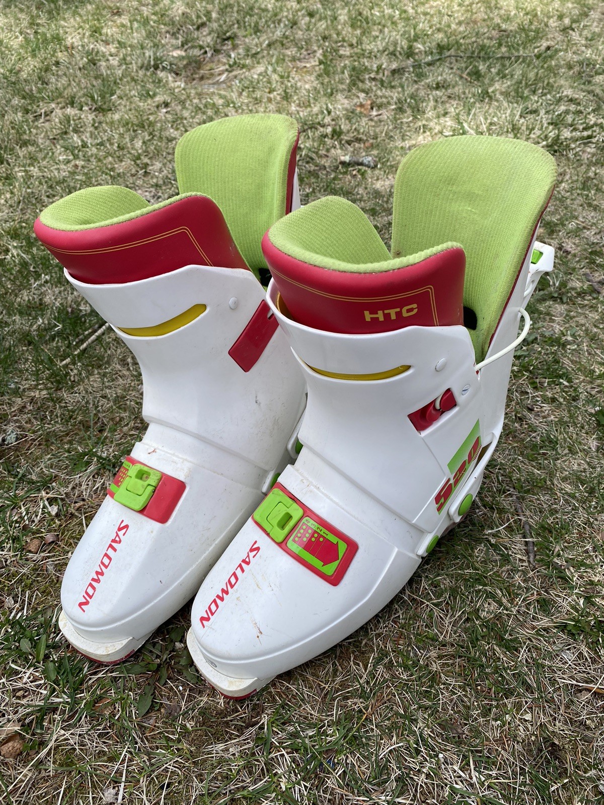 Scarponi da sci Salomon donna racing HTC 520 bianco rosa taglia 320 25