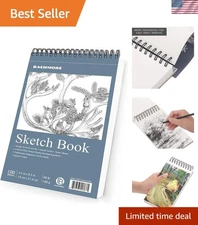 Durable Sketch Book with Smooth Finish - Ideal for Colored Pencils & Charcoal