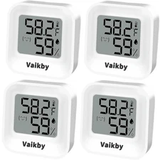 Indoor Humidity Meter Hygrometer 4Pack, Room Thermometer for Accurate white 