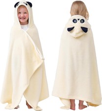 Panda Hooded Comforter, : Soft Fleece Blanket Cartoon Animal 54 x 36