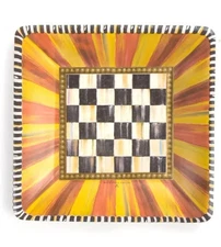 MACKENZIE-CHILDS Festoonery Courtly Check 10.5-in Paper Dinner Plates set of 8