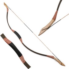 Arco ricurvo tradizionale 57" 100 libbre tiro con l'arco in legno arco caccia tiro RH LH