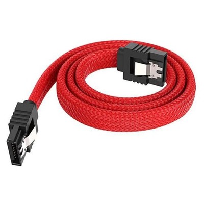 0,5m SATA 3.0 Festplatte Stromkabel mit Alufolienschirm und PVC geflochten